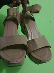 Beige Slingback Heels