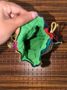 Beaded Handle Potli Bag