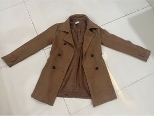 Brown Color Thigh Length Coat