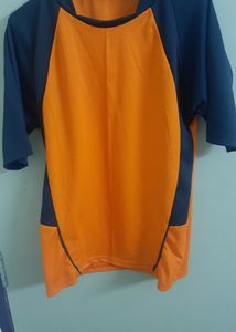 Orange Black Sports T-shirt