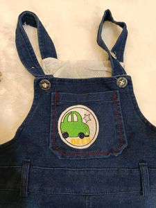 Cute Car Denim Dungarees