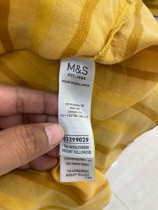 🤩 Mustard Magic! M&amp;S Striped Hi-Low Tunic ☀️