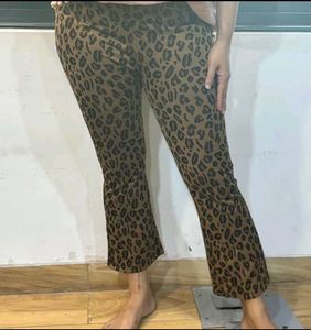 ZARA Leopard Print Flare Leggings