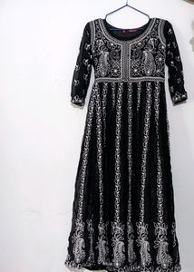 Chikankari Black Kurta For Sale