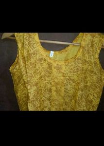 yellow kurta set new without tag