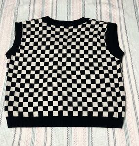 Checkered Sweater Vest