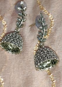 Oxidised Silver Earrings Combo-5(Free Finger Ring)