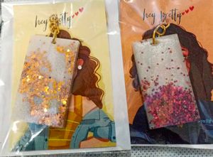 Glitter Resin Keychain pack of 2
