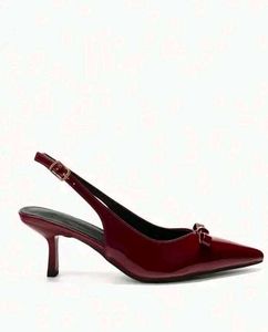 Burgundy Heels with Bow