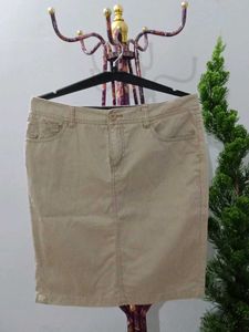 khaki cotton skirt