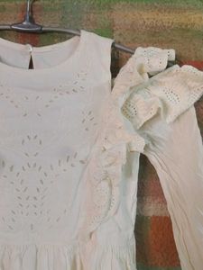 White Dress with Ruffles