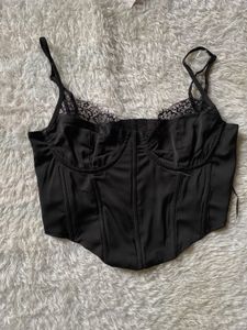 Black Lace Corset Top