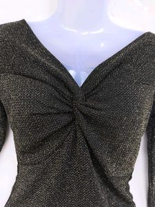 Sparkly Black Long Sleeve Top