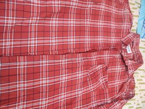 Xl Red Plaid Shirt(Long Sleeve, Regular Fit)
