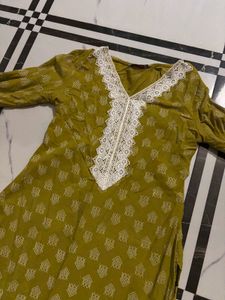 Elegant Green Printed Kurta