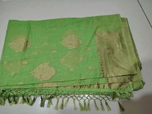 Lime Green Banarasi Silk Dupatta