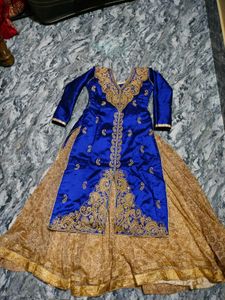 Blue & Gold Embellished Dress