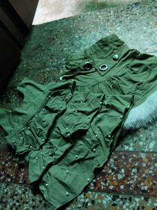 Cute Green Tiered Dress