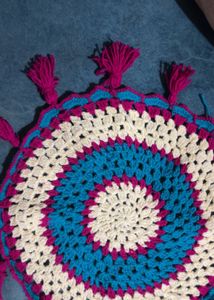 Crochet Rug with Tassels
