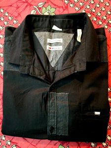Black Shirt With Grey Patchwork (Long Sleeves)