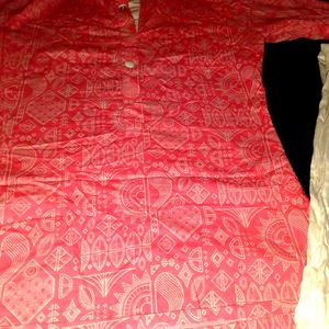 Pink Long Kurta With Pant