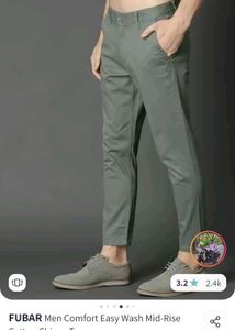 Men&#39;s Olive Green Casual  chinos pant