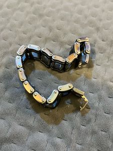 Black And Silver Men’s Metal Bracelet