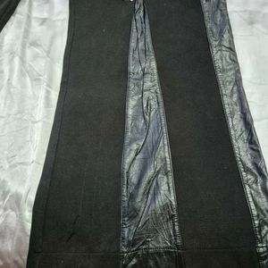 Edgy Black Pants with Buckle Details baggy