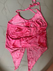 Halter Neck Pink Top