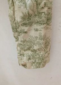 Vintage Print Cropped Jacket