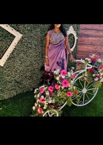 Purple Lehenga with Intricate Sequin