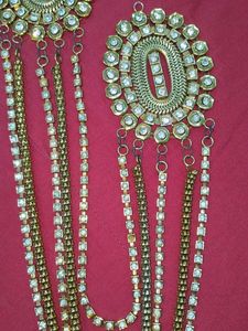 Gold-toned Embellished Brooch