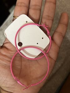 Pink Hoop Earring (freebie)