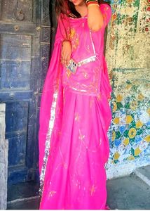 Elegant Hot Pink Rajputi Poshak