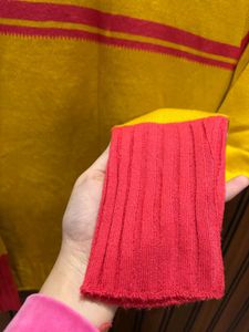 Mustard Yellow Striped Pullover Top