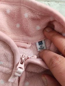 Pink Polka Dot Fleece Jacket