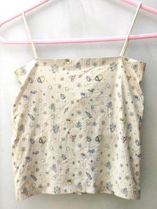 Cute Ultra Smooth n Soft Patterned Crop Top