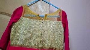 Pink &amp; Gold Ethnic Gown