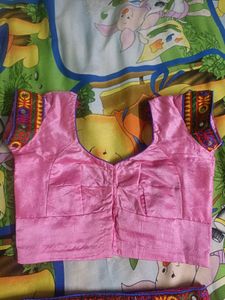 Rose Pink Saree With Blouse