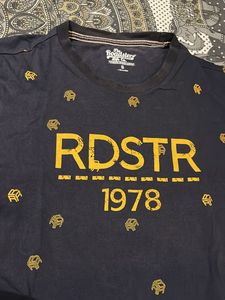 Roadster navy blue printed tshirt