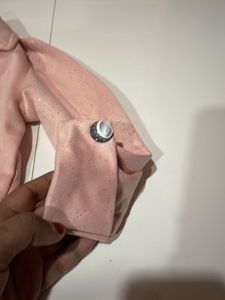 Peach Over Coat For Girls