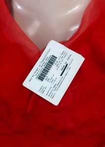 Red Ruffle Top