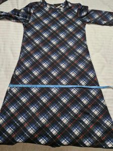 Plaid Long Sleeve Dress Size8