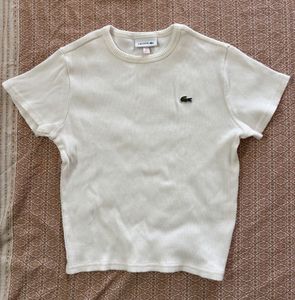 Lacoste Cotton Ribbed Kids Tshirt (fits women)