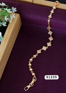 Elegant Gold-Tone Gemstone Bracelet