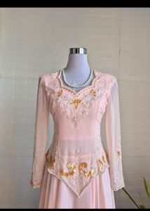 Pink Classic Embellished Dress❤️