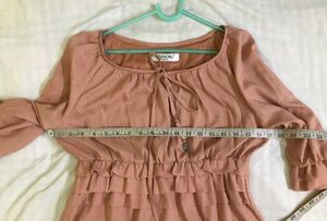 Peach Ruffled Sleeve Top 34-36