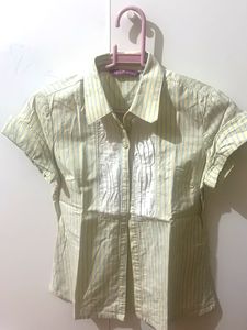 Green Yellow Stripe Shirt
