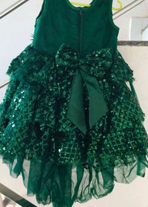 Green Up And down Frock