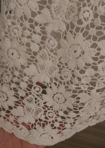 Semi Sheer White Crocheted Top